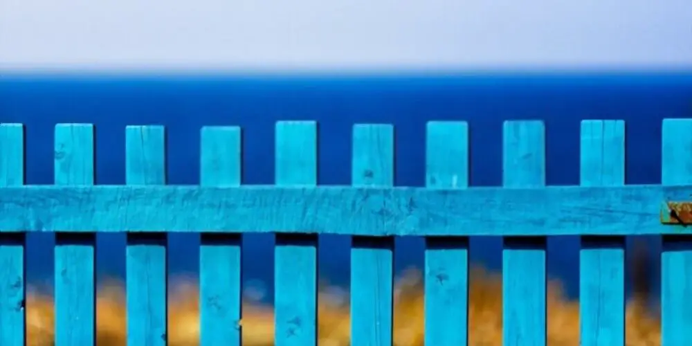 beautiful blue fence color